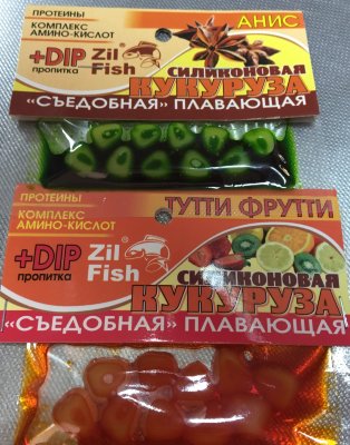 Насадка "Zil Fish" кукуруза силикон ВАНИЛЬ